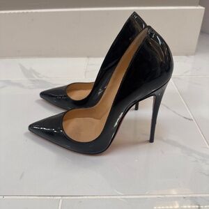 Christian Louboutin  So Kate Patent Pointed-Toe Red Sole Pump